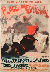 Chemin de fer du Nord. Plage de Mesnil-Val, 1901