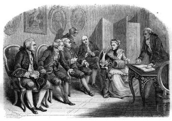Der literarische Salon von Marie Anne Doublet (Doublet de Persan)