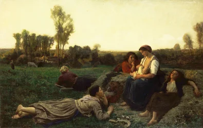 Die Heuarbeiter bei der Rast, 1873