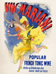 Lebensmittel und Getränke. Mariani Französischer Tonic Wein (erster Kokainwein). Plakat von Jules Cheret (1836-1932), Frankreich