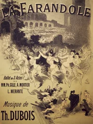 Plakat für La Farandole, Ballett von Gille, Mortier und Merante, Musik von Dubois, Theatre National de l