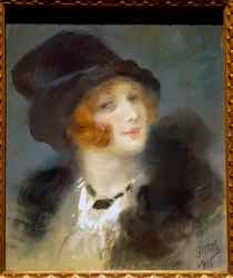 Die Pariserin. Gemälde von Jules Cheret