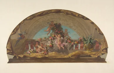 Entwurf für die Dekoration einer Lunette auf der Treppe, Hôtel de Pless, Berlin, zweite Hälfte 19. Jahrhundert