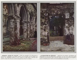 Sermaize, Ruinen der Kirche, das Pfarrhaus von Sermaize