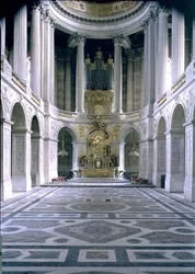 Die königliche Kapelle, Blick nach Osten zum Altar, begonnen 1699