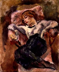 Hermine David schlafend, um 1916