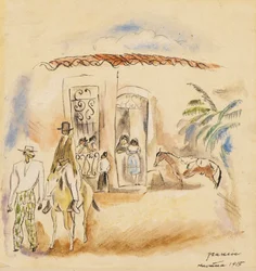 Landschaft mit Figuren, Havanna, 1915