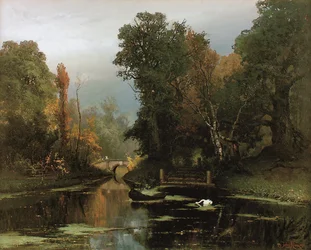 Überwucherter Teich im Gatchina-Park, 1878