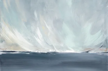 Eine ruhige Meereslandschaft mit Wirbeln