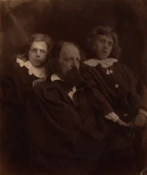 Alfred Tennyson mit seinen Söhnen