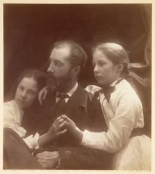 Charles Norman mit seinen Töchtern Adeline und Margaret