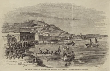 Sir Colin Campbells Highlander marschieren nach Kertsch