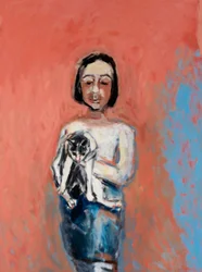 Mädchen mit Katze