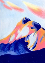 Lebendiger Berg Himmel