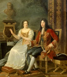 König von Frankreich Louis XIV. mit Madame de Maintenon (Detail)