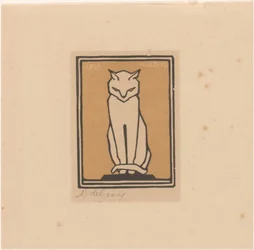 Sitzende Katze