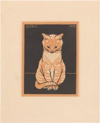 Sitzende Katze