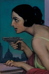 Frau mit Gewehr, 1925