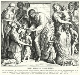 Christus segnet die Kinder (Gravur)