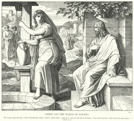 Christus und die Frau von Samaria (Gravur)