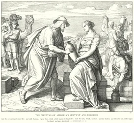 Das Treffen von Abrahams Diener und Rebekka
