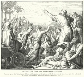 Die Rückkehr aus der babylonischen Gefangenschaft (Gravur)