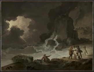 Ein Sturm hinter der Isle of Wight