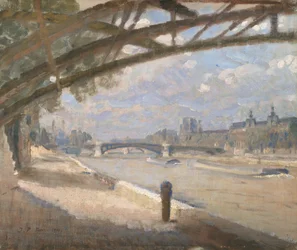 Unter der Pont des Arts, Paris. Mittag