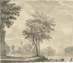 Blick auf ein Dorf