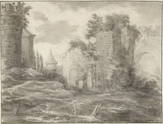 Landschaft mit Ruinen