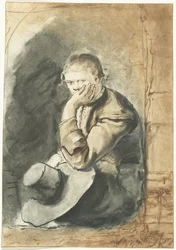 Sitzender Mann