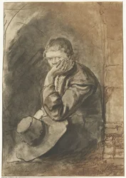 Sitzender Mann