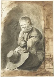 Sitzender Mann
