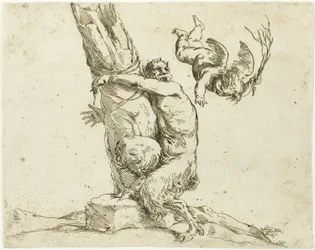 Amor bestraft einen Satyr