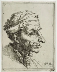Kleiner grotesker Kopf
