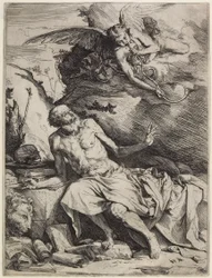 Heiliger Hieronymus hört die Posaune des Jüngsten Gerichts, ca. 1621