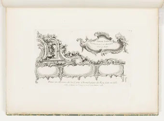 Teil der Ornamentik der Chronologie von 1733 für den König, pl. 35 in Oeuvre de Juste Aurele Meissonnier