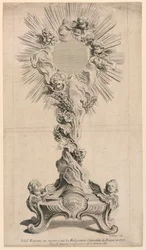 Silberne Monstranz, ausgeführt 1727