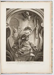 St. Aignan Bischof von Orleans, Platte 111, in Oeuvres de Juste-Aurèle Meissonnier