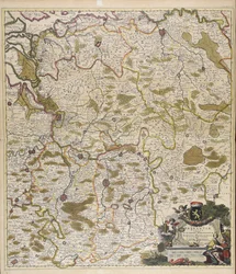 Ducatus Brabantiae tabula: Sacri imperii Marchionatum und Dominium Mechliniense, neu genau verbessert von Iustinus Danckerum