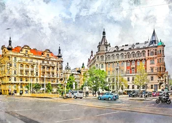Historische Europäische Stadtstraße