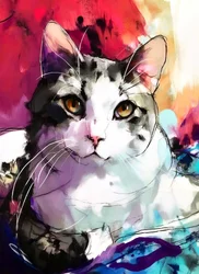 Lebendiges Katzenbild