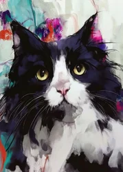 Lebendiges Katzenporträt