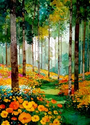 Lebendiger Waldweg