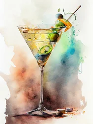 Lebendiges Martini-Gemälde