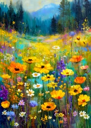 Wildblumen-Bergidylle