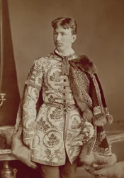 Junger ungarischer Magnat, ca. 1870-80 (Sepiafoto)