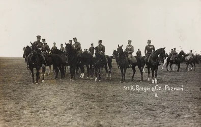 Album Jack Bosio - Kriegskampagne 1917-1920: Militärmission in Polen (Warschau - Posen) März-April 1919, eine Pferdebatterie in Posen (Poznań), 03-04.1919