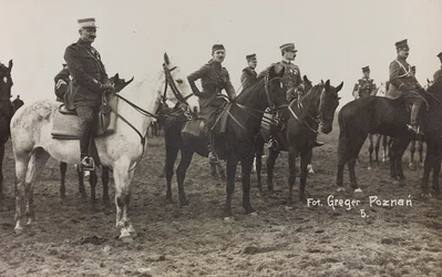 Album Jack Bosio - Kriegskampagne 1917-1920: Militärmission in Polen (Warschau - Posen) März-April 1919, eine Pferdebatterie in Posen (Poznań), 03-04.1919