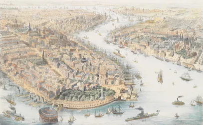 New York aus Südwesten, ca. 1852